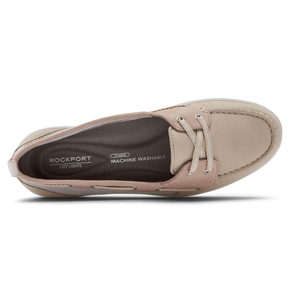 Rockport Singapore Womens Boat Shoes - Ayva Washable Pink - QM0418652